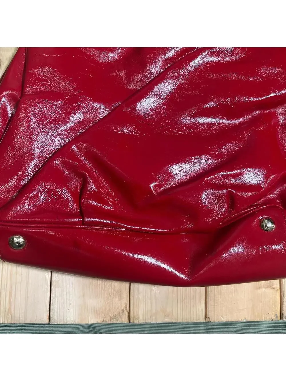 Michael Kors Logo Bright Red Fulton East West Shoulder Tote Bag Satchel
